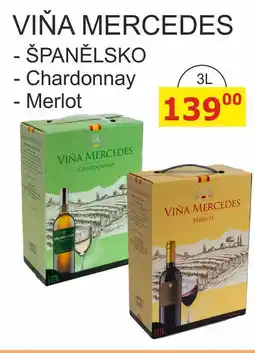 BENE Nápoje VIŇA MERCEDES - ŠPANĚLSKO nabídka