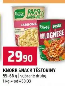 Terno KNORR SNACK TĚSTOVINY 55-66 g vybrané druhy nabídka