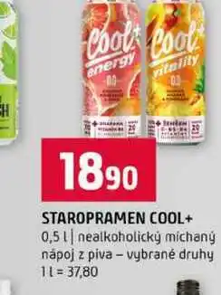 Terno STAROPRAMEN COOL+ 0,5l nealkoholický míchaný nápoj z piva vybrané druhy nabídka