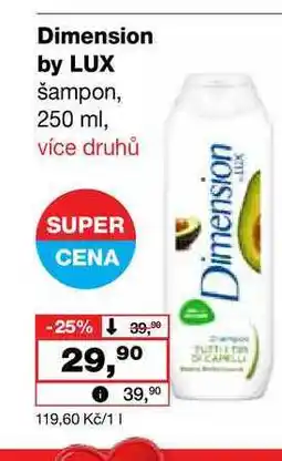 Barvy a laky drogerie Dimension by LUX Šampon nabídka