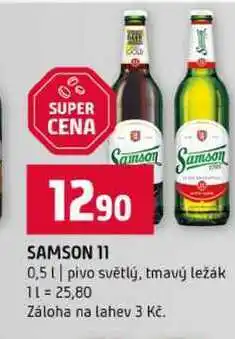 Terno SAMSON 11 0,5l pivo světlý, tmavý ležák nabídka