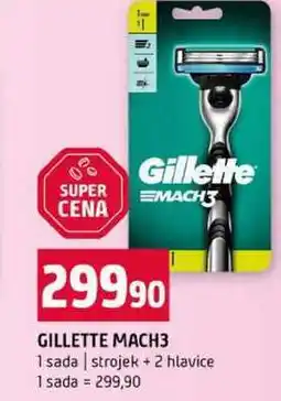 Terno GILLETTE MACH3 1 sada strojek +2 hlavice 1 sada nabídka