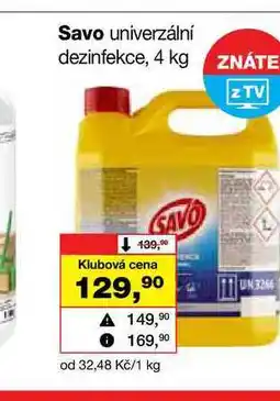 Barvy a laky drogerie Savo univerzální dezinfekce nabídka