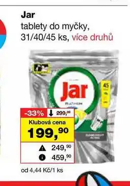 Barvy a laky drogerie Jar tablety do myčky, 31/40/45 ks nabídka