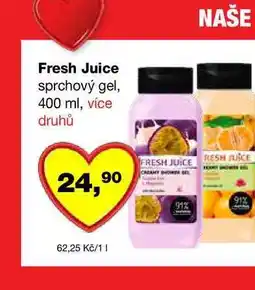 Barvy a laky drogerie Fresh Juice sprchový gel nabídka
