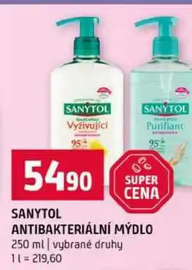 Terno SANYTOL ANTIBAKTERIÁLNÍ MÝDLO 250 ml vybrané druhy nabídka