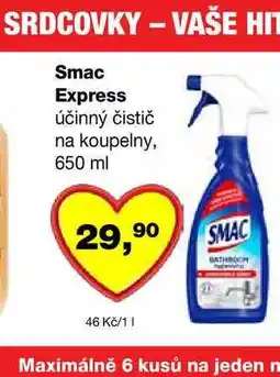 Barvy a laky drogerie Smac Express účinný čistič na koupelny nabídka