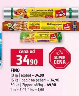 Terno FINO 10 m alobal 16 ks papír na pečeni 30 ks Zipper sáčky nabídka