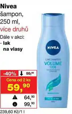 Barvy a laky drogerie Nivea šampon nabídka
