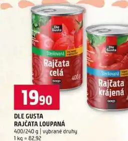 Terno DLE GUSTA RAJČATA LOUPANÁ 400/240 g vybrané druhy nabídka
