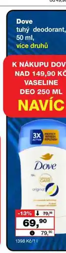 Barvy a laky drogerie Dove tuhý deodorant nabídka