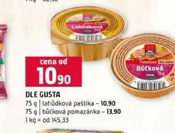 Terno DLE GUSTA 75 g lahůdková paštika 75 g bůčková pomazánka nabídka