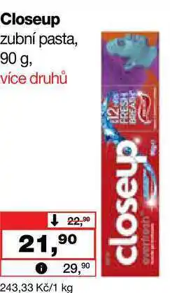 Barvy a laky drogerie Closeup zubní pasta nabídka