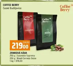 Terno ZRNKOVÁ KÁVA 250 g Colombia Suprema 250 g Brazil Cerrado Dulce nabídka