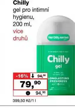 Barvy a laky drogerie Chilly gel pro intimní hygienu nabídka