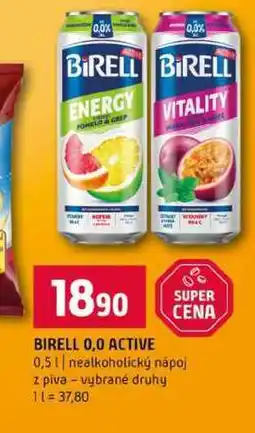 Terno BIRELL 0,0 ACTIVE 0,5l nealkoholický nápoj z piva vybrané druhy nabídka