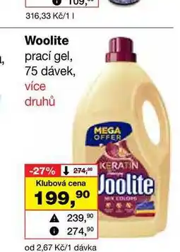Barvy a laky drogerie Woolite prací gel, 75 dávek nabídka