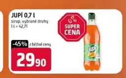 Terno JUPÍ 0,7l sirup, vybrané druhy nabídka
