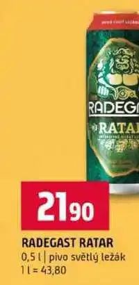Terno RADEGAST RATAR 0,5l pivo světlý ležák nabídka