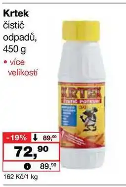 Barvy a laky drogerie Krtek čistič odpadů nabídka