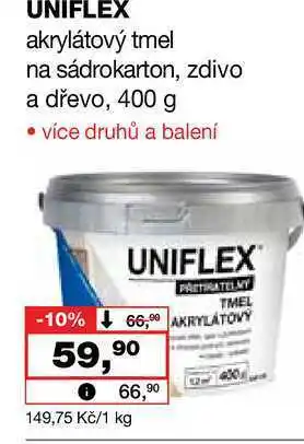 Barvy a laky drogerie UNIFLEX akrylátový tmel na sádrokarton, zdivo a dřevo nabídka