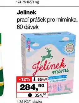 Barvy a laky drogerie Jelínek prací prášek pro miminka, 60 dávek nabídka