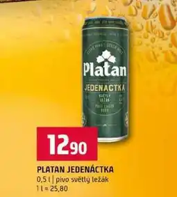 Terno PLATAN JEDENÁCTKA 0,5l pivo světlý ležák nabídka