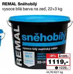 Barvy a laky drogerie REMAL Sněhobílý vysoce bílá barva na zeď, 22+3 kg nabídka