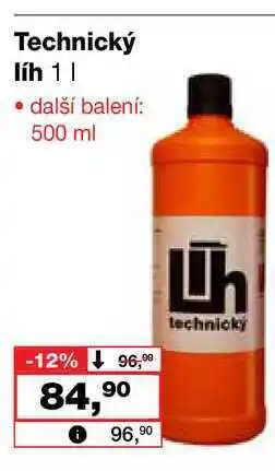 Barvy a laky drogerie Technický líh nabídka