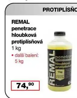 Barvy a laky drogerie REMAL penetrace hloubková protiplísňová 1 kg další balení: 5 kg nabídka
