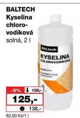 Barvy a laky drogerie BALTECH Kyselina chlorovodíková solná nabídka