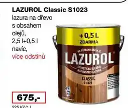 Barvy a laky drogerie LAZUROL Classic S1023 lazura na dřevo s obsahem olejů, 2,5 +0,5l nabídka