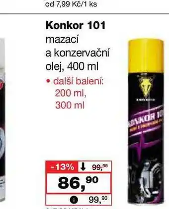 Barvy a laky drogerie Konkor 101 mazací a konzervační olej nabídka
