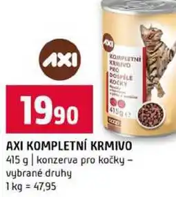 Terno AXI KOMPLETNÍ KRMIVO 415 g konzerva pro kočky vybrané druhy nabídka