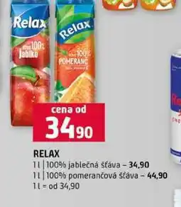 Terno RELAX 1l 100% jablečná šťáva 100% pomerančová šťáva nabídka