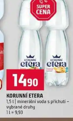 Terno KORUNNÍ ETERA 1,5l minerální voda s příchutí vybrané druhy nabídka