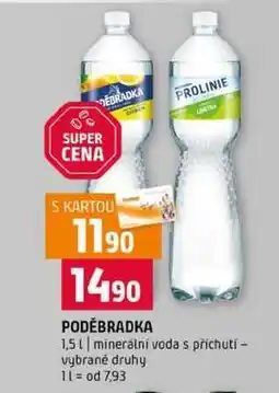 Terno PODĚBRADKA 1,5l minerální voda s příchutí vybrané druhy nabídka