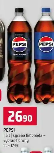 Terno PEPSI 1,5l sycená limonáda vybrané druhy nabídka