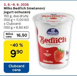 Tesco Milko Bedřich Smetanový jogurt ochucený nabídka