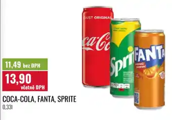 Ratio Coca-cola, fanta, sprite nabídka