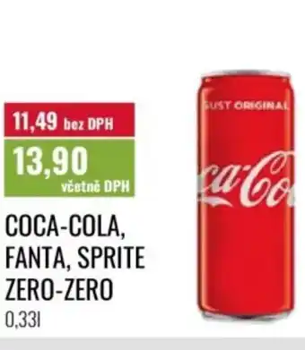 Ratio Coca-cola, fanta, sprite zero-zero nabídka
