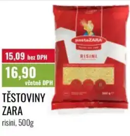 Ratio Těstoviny zara nabídka
