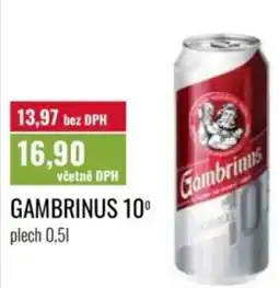 Ratio Gambrinus 10° nabídka