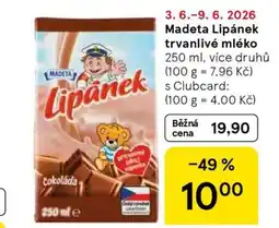 Tesco Madeta Lipánek Trvanlivé mléko nabídka