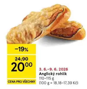 Tesco Anglický rohlík nabídka