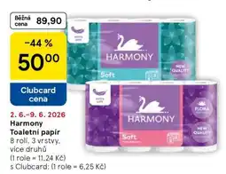 Tesco Harmony toaletní papír nabídka
