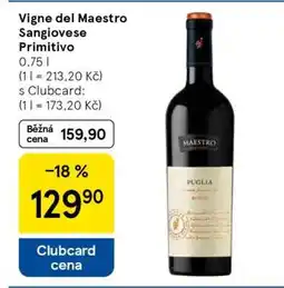 Tesco Vigne del Maestro Sangiovese Primitivo nabídka