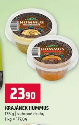 Terno Krajánek Hummus nabídka
