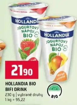 Terno Hollandia BIO BiFi drink nabídka
