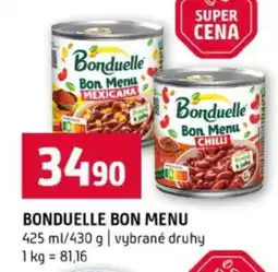 Terno Bonduelle Bon Menu nabídka